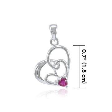 3 Heart Together Silver Pendant TPD2974 - Jewelry